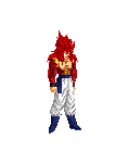 Gogeta Ssj 4 carica l'energia