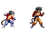 Vegeta & Goku fusion to Gogeta
