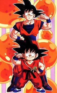 Chibi Goku And Adult Goku