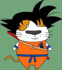 Goku-Gatto che Saluta