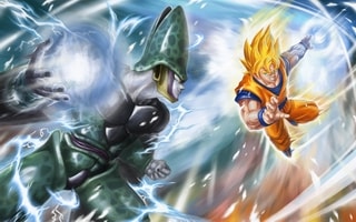 Cell vs Goku Super Saiyan Wallpaper